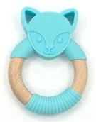 Gryzaki dla dzieci - Nature Planet Gryzak silikonowy niebieski wilk - miniaturka - grafika 1