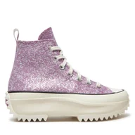 Trampki damskie - Trampki Converse Run Star Hike Platform Glitter A10096C Różowy - miniaturka - grafika 1