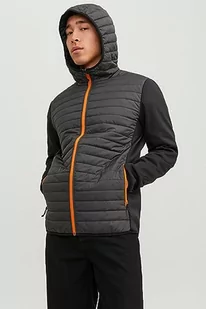 Bestseller A/S Męska kurtka JJEMULTI pikowana kurtka NOOS, asfaltowa/szczegóły: czarne rękawy, XXL, Asphalt/Detail:black Sleeves - Kurtki męskie - miniaturka - grafika 1