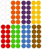 Pomoce naukowe - Zestaw kółek do oznaczenia mebli szkolnych- 80sztuk - miniaturka - grafika 1