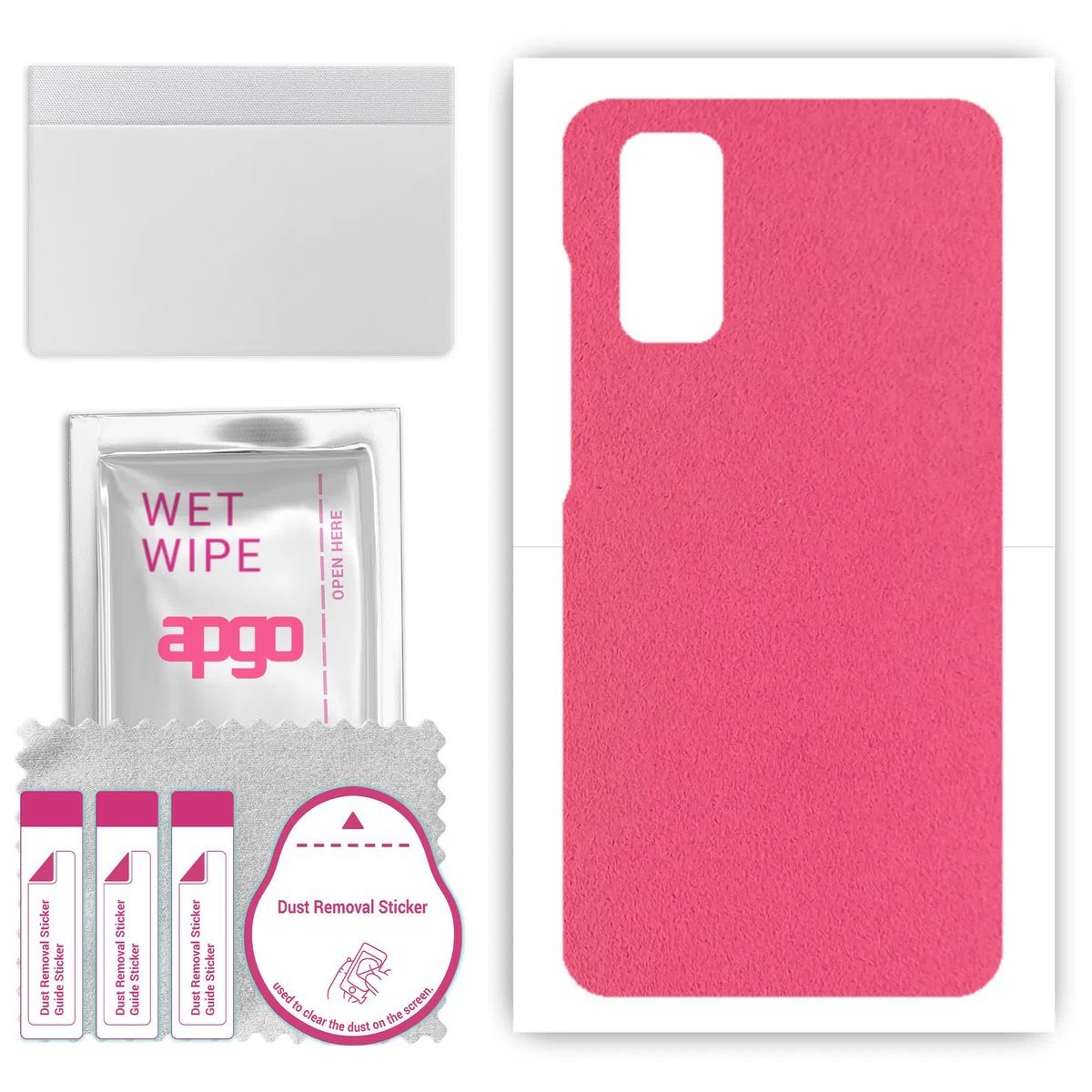 Folia naklejka skórka strukturalna na TYŁ Zamsz do Samsung Galaxy S20 5G UW - Zamsz Różowy - apgo SKINS