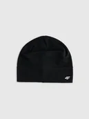 Czapki męskie - 4F Czapka z wełny merino uniseks - czarna L/XL - miniaturka - grafika 1