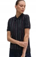 Koszulki i topy damskie - TOMMY HILFIGER KOSZULKA POLO DAMSKA W PASKI Z BAWEŁNY M I1D - miniaturka - grafika 1