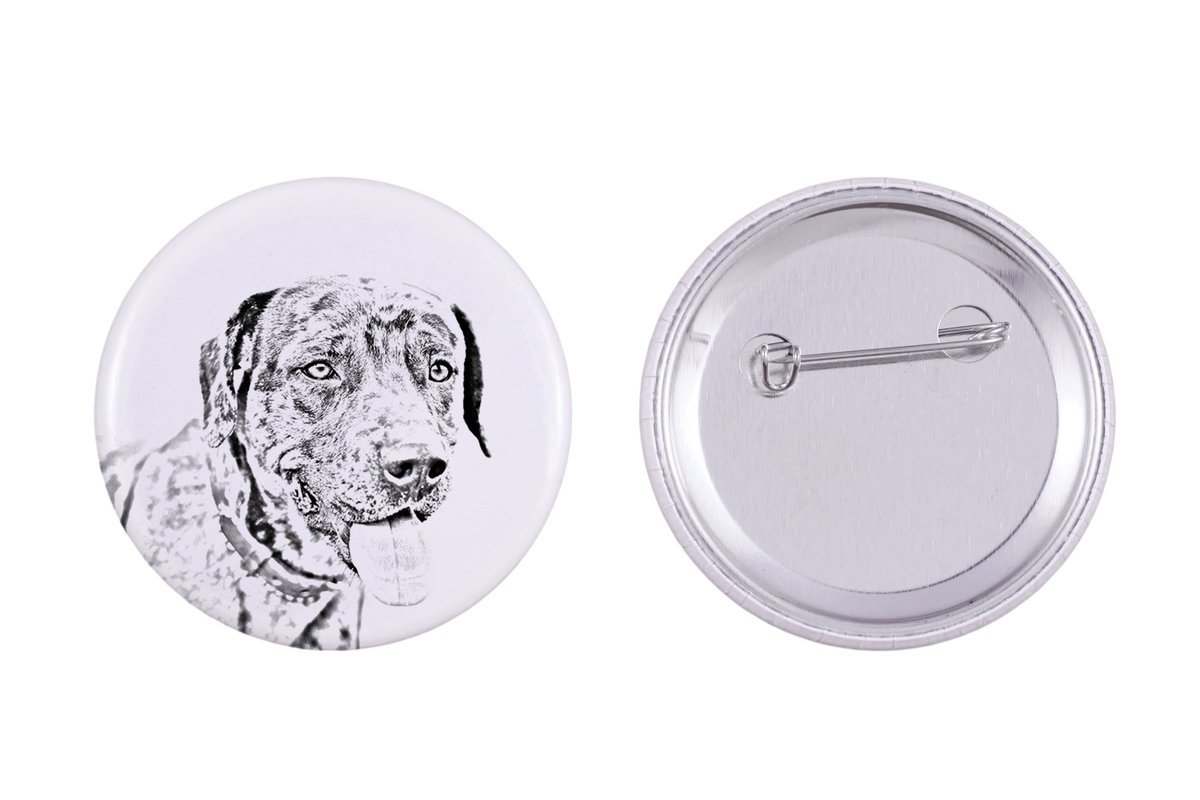 Catahoula Leopard Dog - przypinka z twoim psem, dodaj własne foto, marka Art-Dog