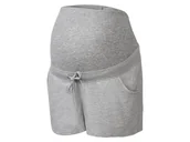 Spodnie ciążowe - esmara® Szorty ciążowe z elastycznym pasem, z bawełną organiczną (Szary, M (40/42)) - miniaturka - grafika 1