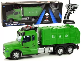 Import LEANToys Zdalnie Sterowana Śmieciarka Pilot 2,4G Światła Dźwięki Zielona LT-9706-0 - Zabawki zdalnie sterowane - miniaturka - grafika 1