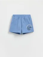 Spodnie i spodenki dla dziewczynek - Reserved - Szorty Snoopy - granatowy - miniaturka - grafika 1