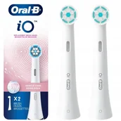 Końcówki do szczoteczek elektrycznych - Końcówki do szczoteczki ORAL-B iO, 2 szt. – White Gentle Care białe dla wrażliwych dziąseł kompatybilne iO wymienne główki magnetyczne szczoteczka e.. - miniaturka - grafika 1