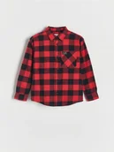 Bluzki dla chłopców - Reserved - Koszula w kratę - czerwony - miniaturka - grafika 1