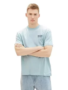 TOM TAILOR Denim T-shirt męski, 30463 - Dusty Mint Blue, XS - Koszulki męskie - miniaturka - grafika 1