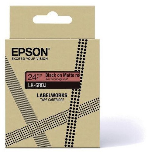 EPSON Matte Tape Red/Black 18mm 8m LK-5RBJ