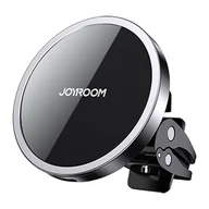 Ładowarki do telefonów - Joyroom samochodowy uchwyt magnetyczny bezprzewodowa indukcyjna ładowarka Qi 15 W (kompatybilna z MagSafe do iPhone) czarny (JR-ZS240) - miniaturka - grafika 1