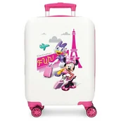 Walizki - Joumma Disney Minnie & Daisy Paris Walizka kabinowa biała 33 x 50 x 20 cm sztywne zapięcie szyfrowe ABS z boku 28,4 kg 2 kg 4 podwójne koła bagaż ręczny, biała, walizka kabinowa - miniaturka - grafika 1