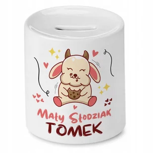 Skarbonka 330 ml Dla Tomka Syna Dziecka Prezent z Nadrukiem ze Zdjęciem + Opakowanie na prezent (wzór 01) - Skarbonki - miniaturka - grafika 1