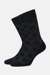 Skarpety Ciemnozielone we Wzór - Skarpetki męskie - miniaturka - grafika 1