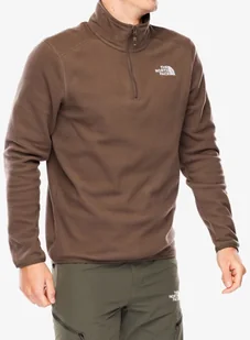 Bluza polarowa The North Face 100 Glacier 1/4 Zip - smokey brown - Bluzy sportowe męskie - miniaturka - grafika 1