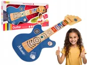 Instrumenty muzyczne dla dzieci - interaktywna GITARA DLA DZIECI światła dźwięki ZABAWKA MUZYCZNA nauka gry - miniaturka - grafika 1
