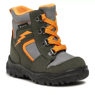 Buty dla chłopców - Śniegowce Superfit GORE-TEX 1-000048-7000 M Green/Orange - grafika 1
