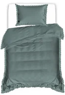 Pościel - Pościel Z Falbaną 140X200 Khaki 2937 - miniaturka - grafika 1