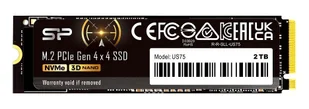 Silicon Power SSD US75 2TB M.2 PCIe Gen4x4 NVMe SP02KGBP44US7505 - Dyski SSD - miniaturka - grafika 1