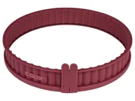 Formy do ciast - Coox Silikonowa forma do quiche ze szklanym dnem (Czerwony) - miniaturka - grafika 1