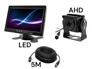 Monitor samochodowy LCD 7 cali 12/24V kabel 5M oraz kamera cofania 4pin zestaw AHD - Car Video - miniaturka - grafika 7