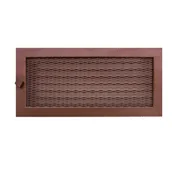 Akcesoria kominkowe - NORDFLAM Kratka kominkowa 17 x 37 cm z żaluzją Stara miedź - miniaturka - grafika 1