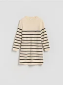 Swetry dla dziewczynek - Reserved - Dzianinowa sukienka z wiskozą - wielobarwny - miniaturka - grafika 1