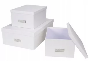 Bigso Box of Sweden bigso Box of Sweden 811345541 pudełka do przechowywania 3 sztuki Panneau de włókno szklane biała 47 x 31 x 15,5 cm 811345541 - Pudła i pojemniki do przechowywania - miniaturka - grafika 1
