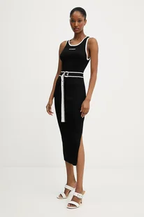 Karl Lagerfeld sukienka kolor czarny midi dopasowana A3W13039 - Sukienki - miniaturka - grafika 1