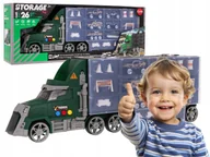 Zabawki zdalnie sterowane - zestaw CIĘŻARÓWKA wyrzutnia AUTKA resorówki OTWIERANA NACZEPA schowek - miniaturka - grafika 1
