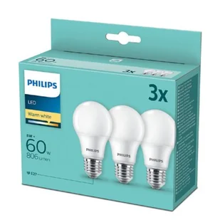 Philips Żarówka LED 929002306203 8W E27 3 szt.) 929002306203 - Halogeny - miniaturka - grafika 1