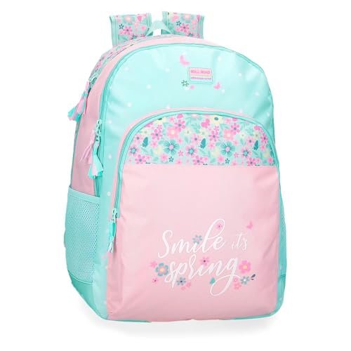 Roll Road Spring Dream Plecak szkolny Wielobarwny 33x44x17 cms Poliester, Biały, 33x44x17 cms, plecak szkolny