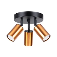 Lampy sufitowe - Plafon WINX 3P czarny/miedź SOLLUX LIGHTING - miniaturka - grafika 1