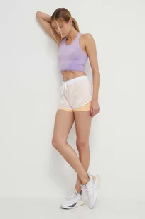 Roxy szorty treningowe Heart Into It kolor biały gładkie high waist ERJNS03502 - Spodenki damskie - miniaturka - grafika 1