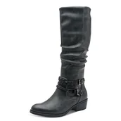 Kozaki damskie - Marco Tozzi Damskie 2-25503-45 modne kozaki, antracytowe COM, 38 EU, Anthracite Com, 38 EU - miniaturka - grafika 1