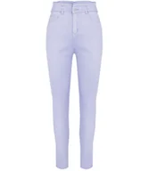 Spodnie damskie - Wygodne elastyczne spodnie JEANSY SKINNY FIT kolorowe Eleganckie ROSE-38 - miniaturka - grafika 1