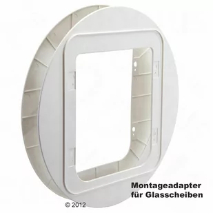 Forma do montażu w szkle do dużych drzwiczek SureFlap - Forma do montażu w szkle, biała - Pozostałe akcesoria dla kotów - miniaturka - grafika 1