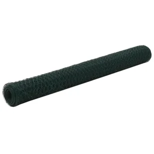 vidaxl Siatka druciana powlekana PVC, 25 x 1,2 m, zielona - Ogrodzenia - miniaturka - grafika 6