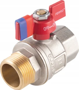 Ferro KFPM21 ZAWÓR KUL. WODNY MOTYL 3/4'' NAKR-WKR, F-POWER// ZKW-20-WN-M-FER-POWER - Zawory i kraniki - miniaturka - grafika 1