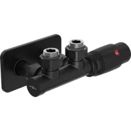 Zawory i kraniki - Mexen G00 zestaw termostatyczny kątowy z maskownicą S, Duplex, DN50, czarny - W907-900-910-70 - miniaturka - grafika 1