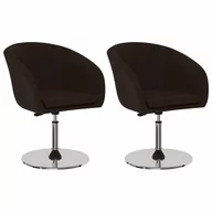 Krzesła - vidaXL Krzesła stołowe, 2 szt., brązowe, sztuczna skóra - miniaturka - grafika 1