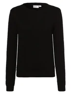 Swetry damskie - Vila Sweter damski Kobiety Bawełna czarny jednolity, S - miniaturka - grafika 1