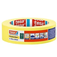 Klamki - Tesa Taśma malarskaTesa precyzyjna extra cienki papier 5msc (100oC), żółta, długość 50 m, szerokość 30 mm (04334-00010-00) - miniaturka - grafika 1