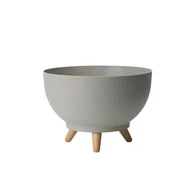 Donice - Misa doniczka Satina Eco śr.30 cm na nóżkach platyna - miniaturka - grafika 1