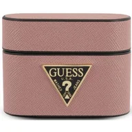 Akcesoria do słuchawek - Apple Guess Etui Guess Saffiano Case, Airpods Pro, różowe 3700740479001 - miniaturka - grafika 1