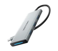 Huby USB - Vention TOPHB 0,15m Szary - miniaturka - grafika 1