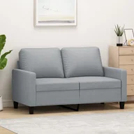 Sofy i kanapy - Sofa 2-osobowa, jasnoszara, 120 cm, tapicerowana tkaniną - miniaturka - grafika 1
