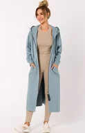 Bluzy damskie - Bluza długa jak parka kolor agawa M729, Kolor agawa, Rozmiar L/XL, MOE - Primodo.com - miniaturka - grafika 1