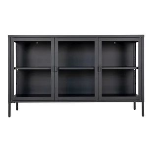 Czarna metalowa witryna 140x85 cm Brisbane – House Nordic - Witryny - miniaturka - grafika 1